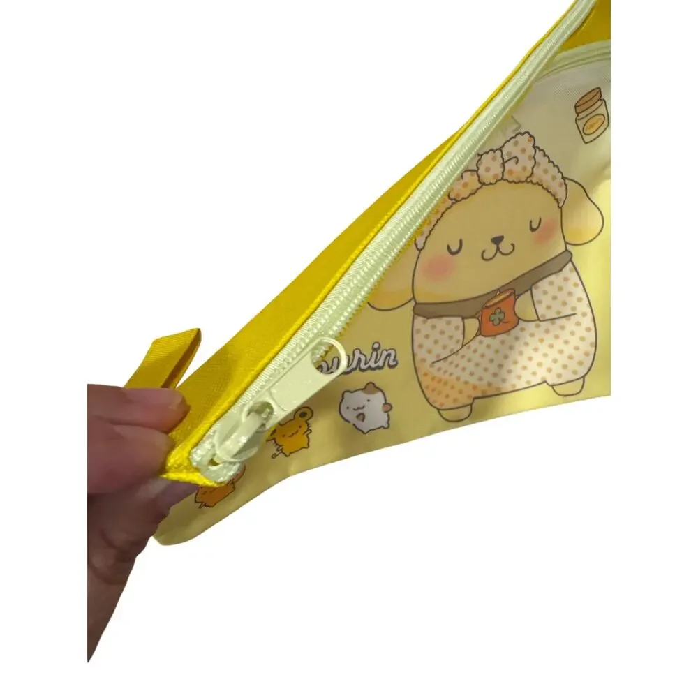 Pompompurin Sanrio canvas very sturdy documents/sheets folder zippers and strap